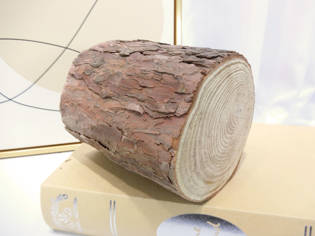 YW053松木帶孔13-15*15cm孔8cm