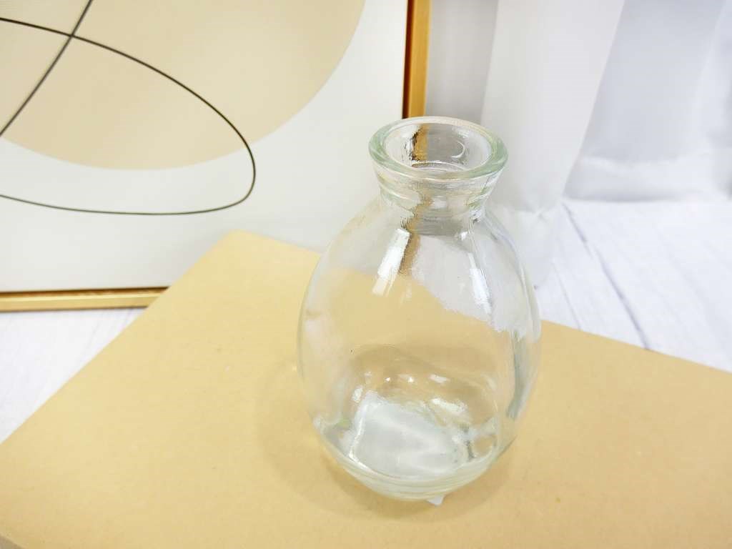 扁C綠透明玻璃花瓶(308)