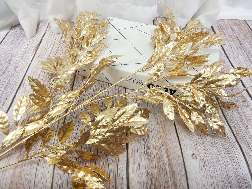 櫟樹葉長桿噴金(71)
