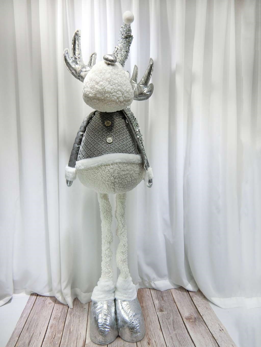 XX0408002伸縮站姿鹿150cm(銀白)