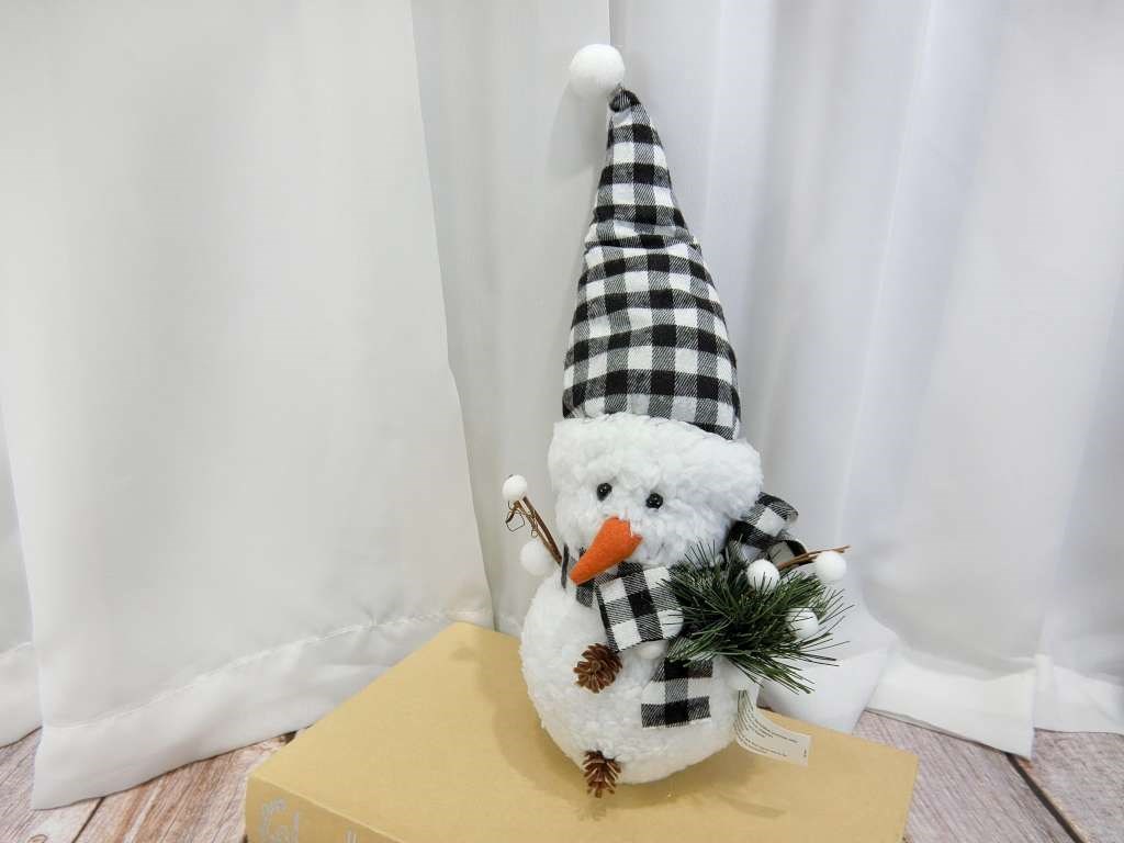 XX0408010小雪人燈光28cm(黑格)