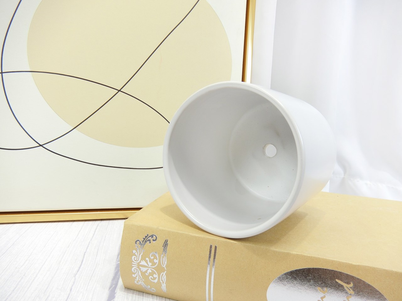 Y1陶瓷花盆(302)白