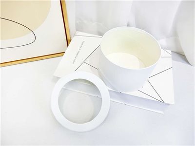 牛皮紙+PVC圓盒1531(204)白
