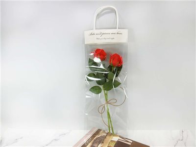 塑膠+ 紙製單支花袋10入45*19