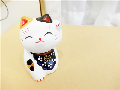 經典款石膏貓(203)白/藍