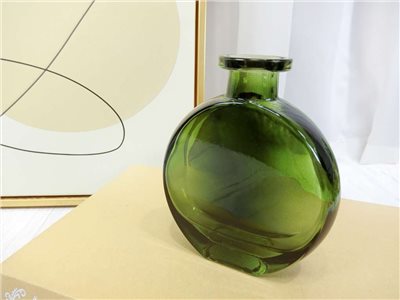 藝術C松綠玻璃花瓶(308)