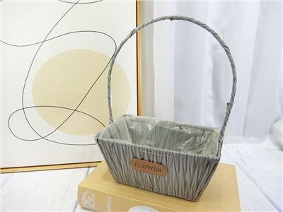 塑+鐵手提籃D-043(222)灰
