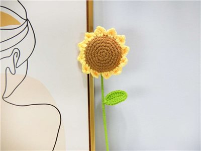 鐵+毛線針織單支卡通花26#(46)