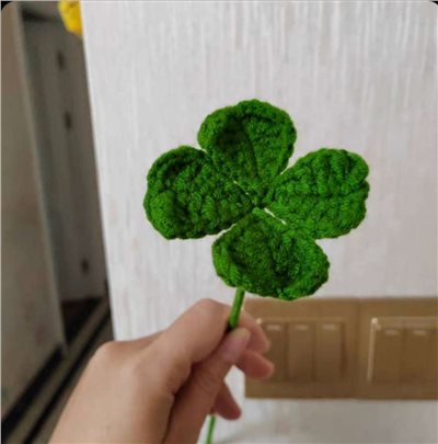 編織毛線四葉草葉(99)
