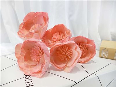 索拉牡丹花8cm(8)5入-染*
