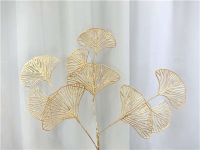 3叉小扇葉2入(7)銀杏葉噴金