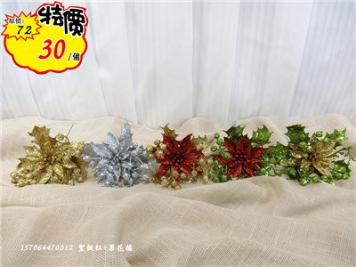 聖誕紅+果花插(47)特價30