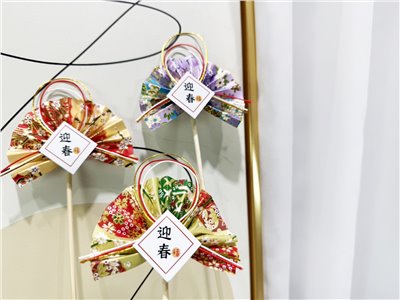 中國風迎春扇-含木棒(10入)