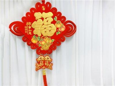 布製中國結50柿柿如意掛魚