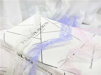6cm 寬紗布銀邊花邊30Y紫(6)
