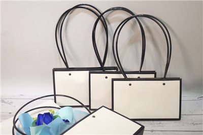 牛皮紙袋13x22x10(黑邊)長方